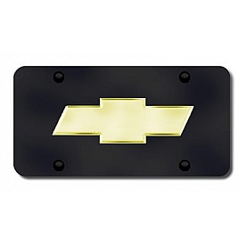 Automotive Gold License Plate - Chevy New Logo Stainless Steel - CHV2GB