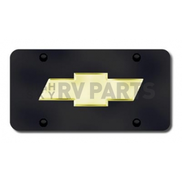 Automotive Gold License Plate - Chevy New Logo Stainless Steel - CHV2GB
