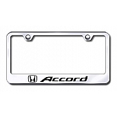 Automotive Gold License Plate Frame - Silver Stainless Steel - LFACCEC