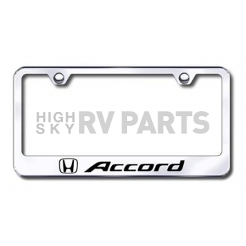 Automotive Gold License Plate Frame - Silver Stainless Steel - LFACCEC