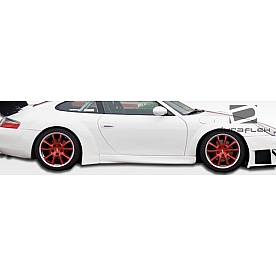 Extreme Dimensions Side Skirt - Primered Fiberglass Reinforced Plastic Black Set of 2 - 105408