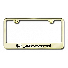 Automotive Gold License Plate Frame - Gold Stainless Steel - LFACCEG