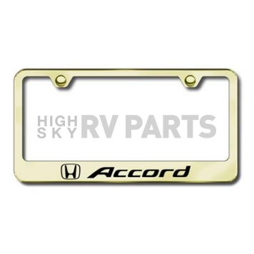 Automotive Gold License Plate Frame - Gold Stainless Steel - LFACCEG