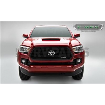 T-Rex Truck Products Grille Insert - Horizontal Bar Hexagonal Black Powder Coated Aluminum - 6219411