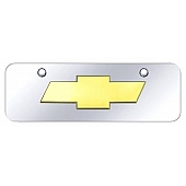 Automotive Gold License Plate - Chevrolet Stainless Steel - CHV2GCM