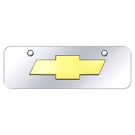 Automotive Gold License Plate - Chevrolet Stainless Steel - CHV2GCM