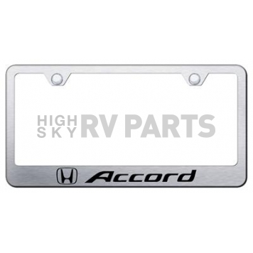 Automotive Gold License Plate Frame - Silver Stainless Steel - LFACCES