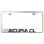 Automotive Gold License Plate Frame - Silver Stainless Steel - LFACLEC