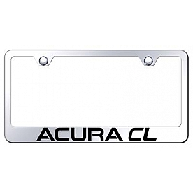 Automotive Gold License Plate Frame - Silver Stainless Steel - LFACLEC