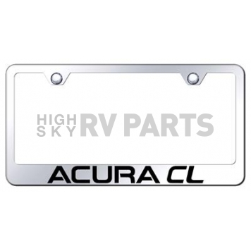 Automotive Gold License Plate Frame - Silver Stainless Steel - LFACLEC