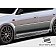 Extreme Dimensions Side Skirt - Primered Fiberglass Reinforced Plastic Black Set of 2 - 106609