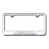 Automotive Gold License Plate Frame - Silver Stainless Steel - LFACUCC