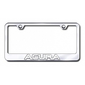 Automotive Gold License Plate Frame - Silver Stainless Steel - LFACUCC