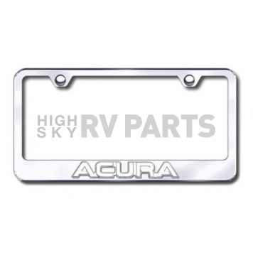 Automotive Gold License Plate Frame - Silver Stainless Steel - LFACUCC