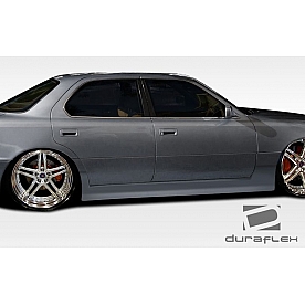 Extreme Dimensions Side Skirt - Primered Fiberglass Reinforced Plastic Black Set of 2 - 106566