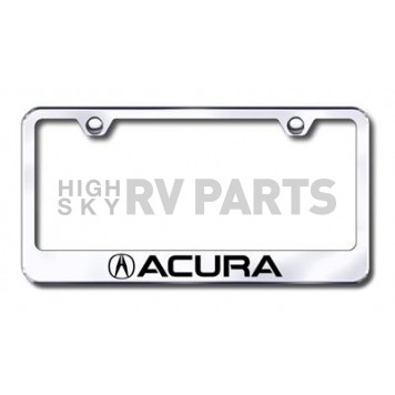 Automotive Gold License Plate Frame - Silver Stainless Steel - LFACUEC