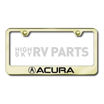 Automotive Gold License Plate Frame - Gold Stainless Steel - LFACUEG