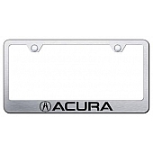 Automotive Gold License Plate Frame - Silver Stainless Steel - LFACUES