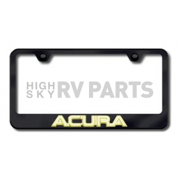 Automotive Gold License Plate Frame - Black Stainless Steel - LFACUGB