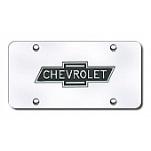 Automotive Gold License Plate - All Chevy Logo Stainless Steel - CHVLPCC