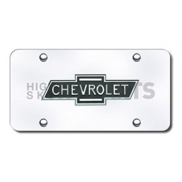 Automotive Gold License Plate - All Chevy Logo Stainless Steel - CHVLPCC