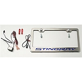 American Car Craft License Plate Frame - Stingray Lettering Stainless Steel - 052032RDL