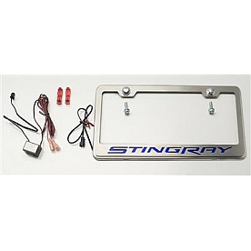 American Car Craft License Plate Frame - Stingray Lettering Stainless Steel - 052032RDL