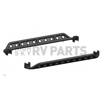 DV8 Offroad Rocker Panel Guard - Black Tube Powder Coated Steel Set Of 2 - SRSOTB04