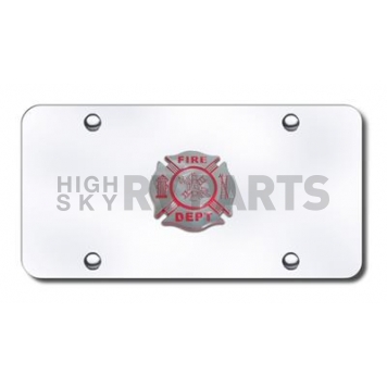 Automotive Gold License Plate - Fire Department Stainless Steel - FIRECC