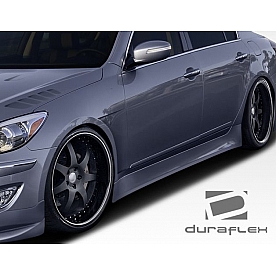 Extreme Dimensions Side Skirt - Primered Fiberglass Reinforced Plastic Black Set of 2 - 106370