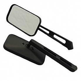 CIPA USA Exterior Mirror Classic Rectangular  Black Set Of 2 - 01943