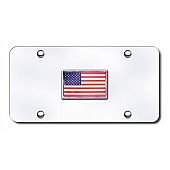 Automotive Gold License Plate - Flag Stainless Steel - FLAGCC