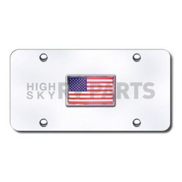 Automotive Gold License Plate - Flag Stainless Steel - FLAGCC