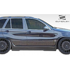 Extreme Dimensions Side Skirt - Primered Fiberglass Reinforced Plastic Black Set of 2 - 106040