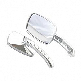 CIPA USA Exterior Mirror Rectangular  Silver Set Of 2 - 01944