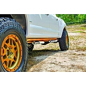 N-Fab Rocker Panel Guard - Black Round Tube Textured Powder Coated Steel Single - F154RKRCCS