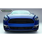 T-Rex Truck Products Grille Insert - Horizontal Bar Hexagonal Black Powder Coated Aluminum - 6215301