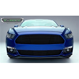 T-Rex Truck Products Grille Insert - Horizontal Bar Hexagonal Black Powder Coated Aluminum - 6215301