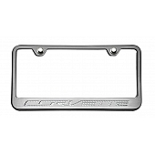 American Car Craft License Plate Frame - Corvette Lettering Stainless Steel - 052033GRN