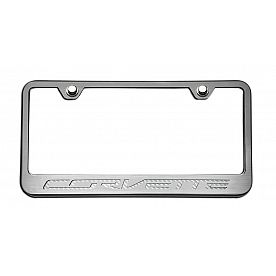 American Car Craft License Plate Frame - Corvette Lettering Stainless Steel - 052033GRN