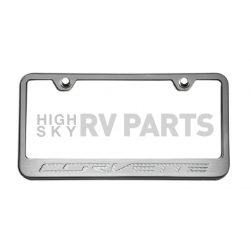 American Car Craft License Plate Frame - Corvette Lettering Stainless Steel - 052033GRN