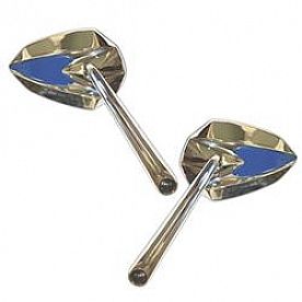 CIPA USA Exterior Mirror   Blue With Silver Hand Set Of 2 - 01946