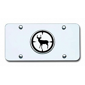 Automotive Gold License Plate - Deer Hunter Stainless Steel - DHUNTCC