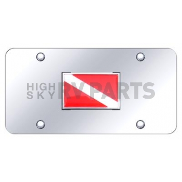 Automotive Gold License Plate - Dive Flag Stainless Steel - DIVECC