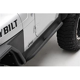 Smittybilt Rocker Panel Guard - Round Tube Steel Black Textured Powder Coated - 76871