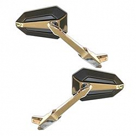 CIPA USA Exterior Mirror   Black Head With Silver Hand Set Of 2 - 01948