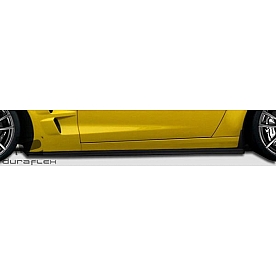 Extreme Dimensions Side Skirt - Primered Fiberglass Reinforced Plastic Black Set of 2 - 105769