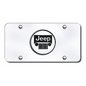 Automotive Gold License Plate - Jeep Logo Stainless Steel - JEEGC