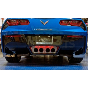 American Car Craft License Plate Frame - Corvette Lettering Stainless Steel - 052033RDL-1