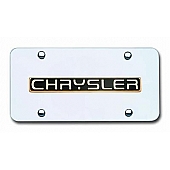 Automotive Gold License Plate - Chrysler Stainless Steel - CHRNGC
